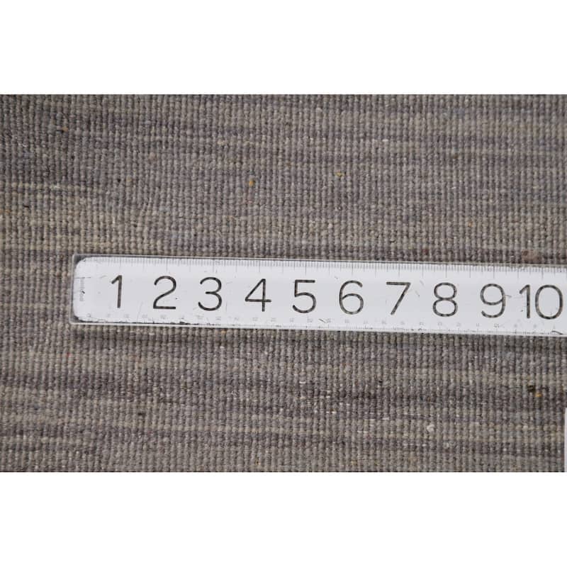 Hand Knotted Oriental 100% Wool Carpet Modern Modern Greys & Charcoal Gabbeh Area Rug - 4' 11'' X 3' 3''