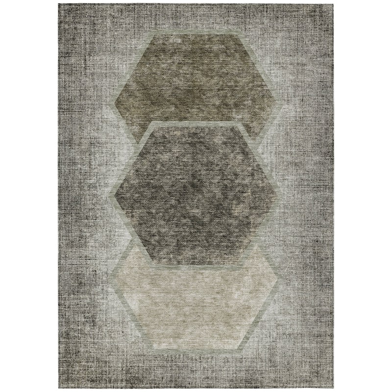 Machine Washable Indoor/ Outdoor Chantille Modern Boho Rug