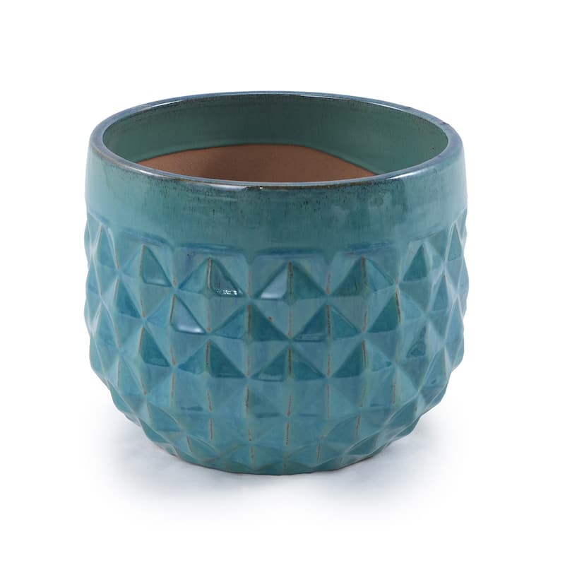 Minimalist Striped Planter Collection Thick-Grade Ceramic Pots Set of 3