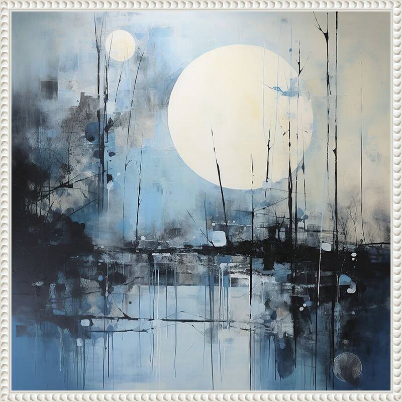 Illuminating Moon by Tradelink inhouse artist Framed Canvas Wall Art Print