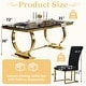 preview thumbnail 104 of 193, 65 inch Faux Marble Dining Table Set with Boucle Dining Chairs