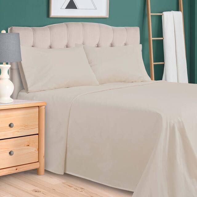 Miranda Haus 700 Thread Count Egyptian Cotton Solid Deep Pocket Sheet Set - California King - Ivory