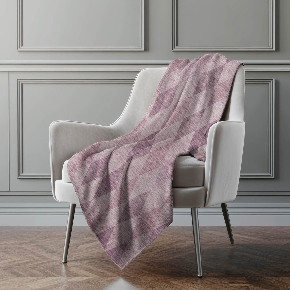 Premium Machine Washable Modern Argyle Sherpa Throw Blanket