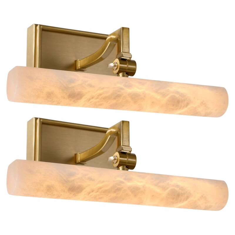 KAYLA 12/20-inch Marble Cylinder Vanity Light-Copper
