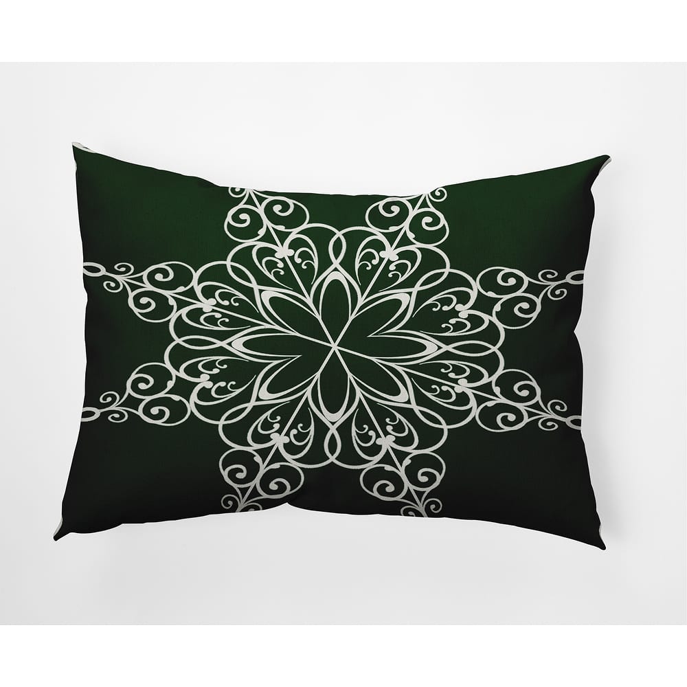 Snowflake Winter Soft Spun Polyester Decorative Throw Pillow