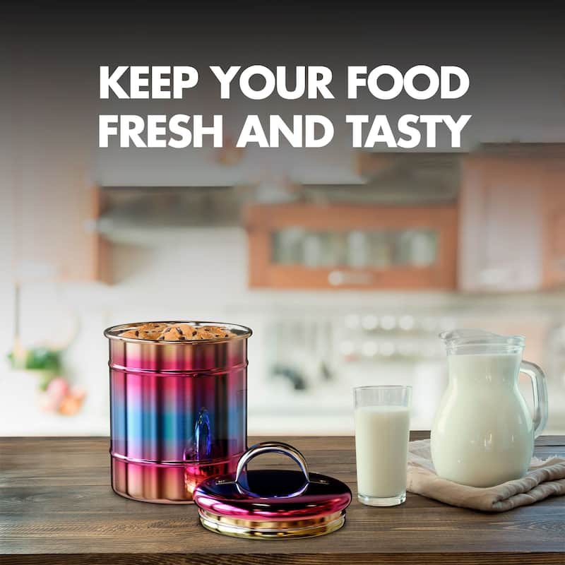Amici Home Rainbow Metal Canister