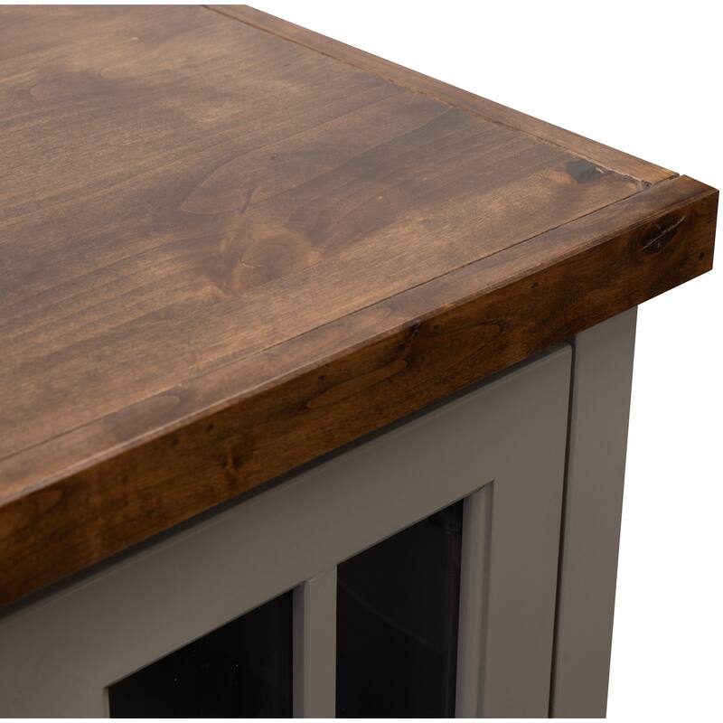 Bridgevine Home Modern Farmhouse 96 inch TV Stand Console for TVs up to 100 inches, No Assembly Requried, Two-Tone Finish