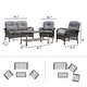 preview thumbnail 7 of 15, Corvus Padova 4-piece Wicker Patio Chat Set