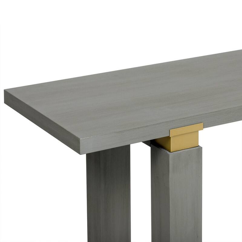Modern 63" Console Table with Solid Wood Legs and Built-in Shelf for Stylish Entryway Organization