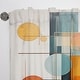 preview thumbnail 3 of 5, Designart "Colorful Mid Century Retro Reflections IV" Abstract Midcentury Curtain - Room Darkening Abstract Curtain - 1 Panel