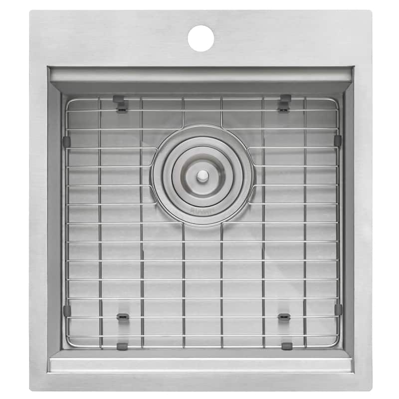 Ruvati 18 x 20 inch RV Camper Van Workstation Drop-in Topmount Bar Prep Tiny Home Sink Stainless Steel - 18 x 20 - 18 x 20