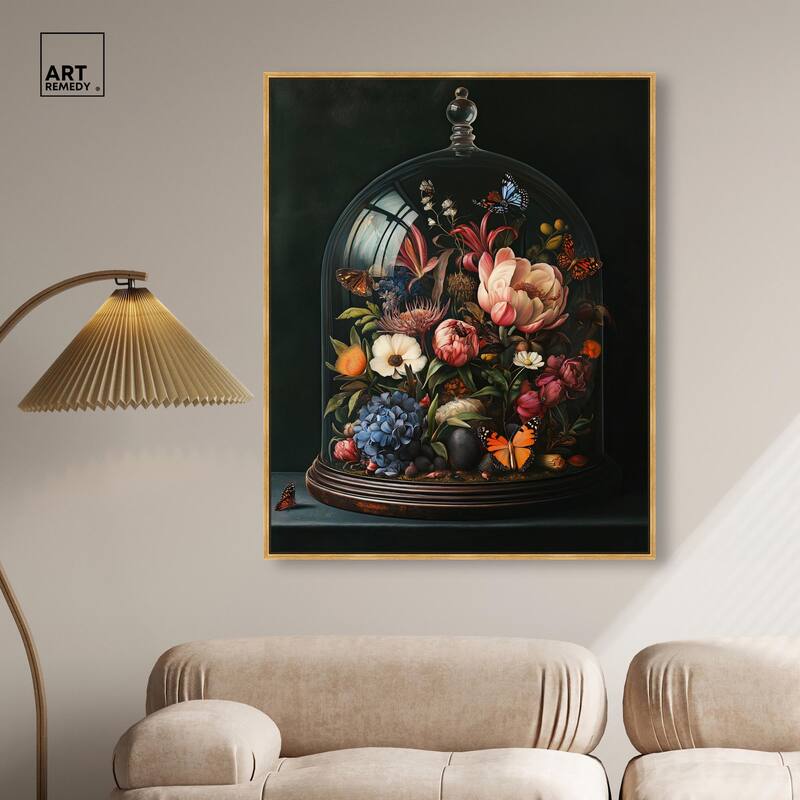 Bell Jar Garden II Canvas by Art Remedy