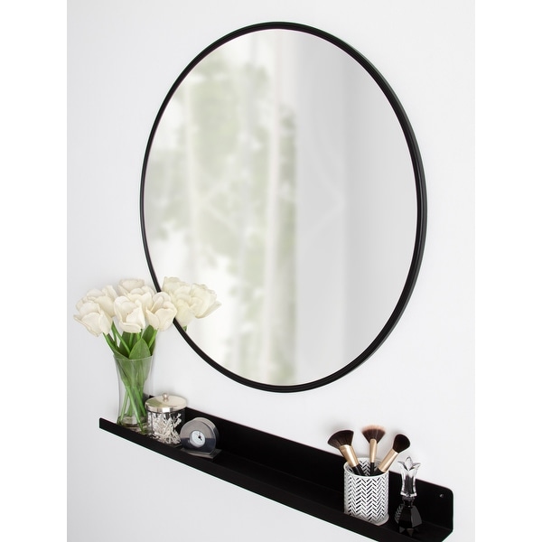 Kate and Laurel Caskill Round Framed Wall Mirror - 30" Diameter. Opens flyout.