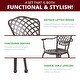 preview thumbnail 4 of 5, Arden 5-Piece Outdoor Dining Table Set for Patio, Bronze
