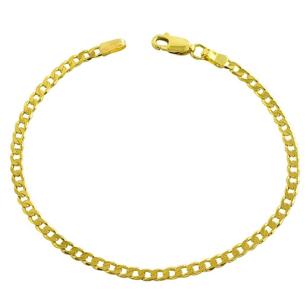 MCS Jewelry Inc 14 KARAT YELLOW GOLD SOLID CURB ANKLET BRACELET (10 INCHES)