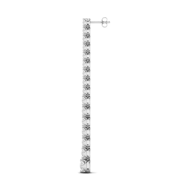 Marquee 3 1/5 CTW Diamond Dangle Earrings in 14K White Gold