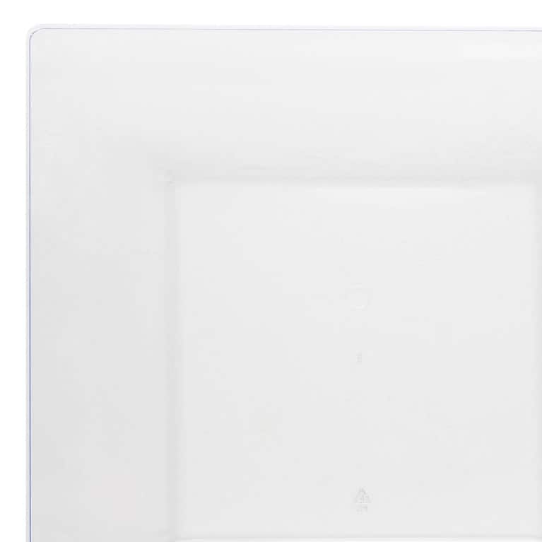 Modern Solid Square Disposable Plastic Plate Packs - Party Supplies