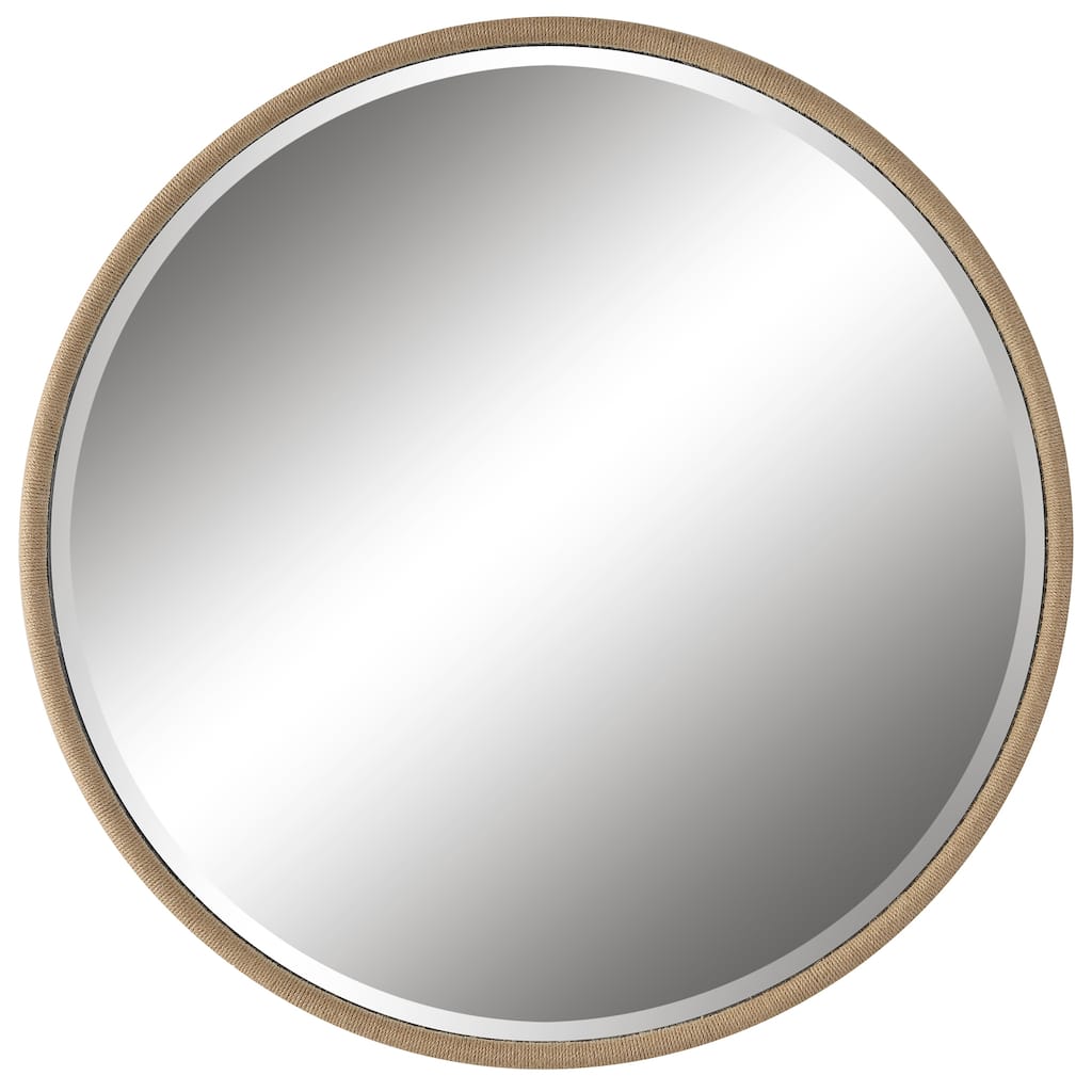 Uttermost Ranchero Natural Rope Round Mirror - 43"W X 43"H X 2"D