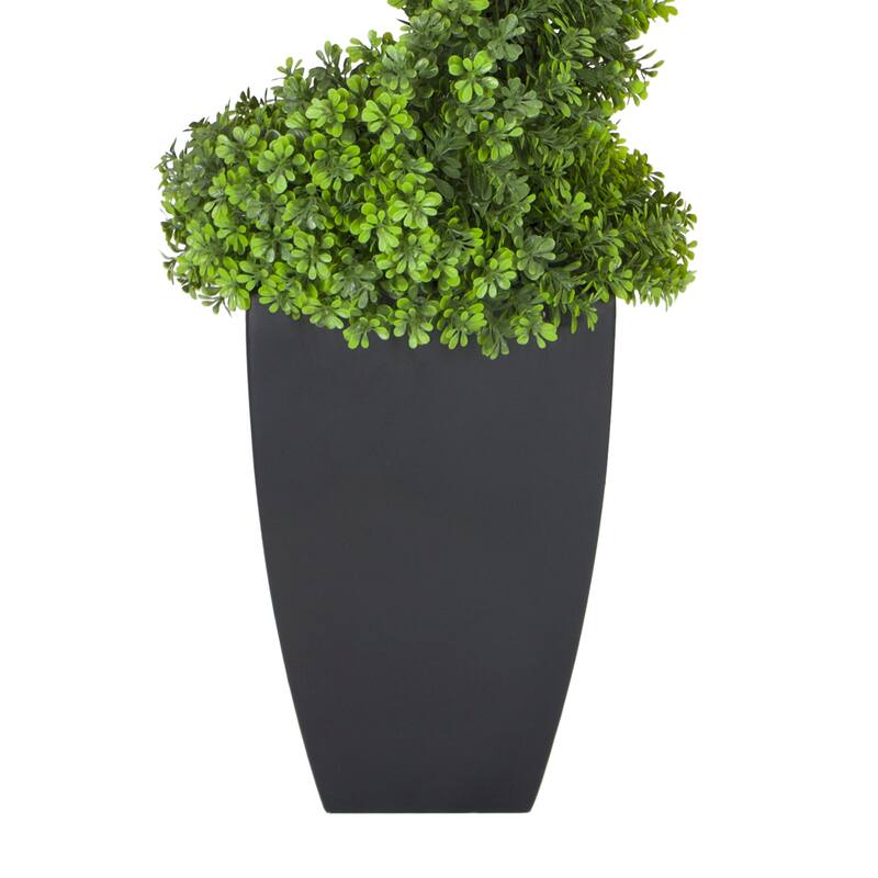 Puleo International 5 ft. Topiary Spiral Boxwood Artificial Tree