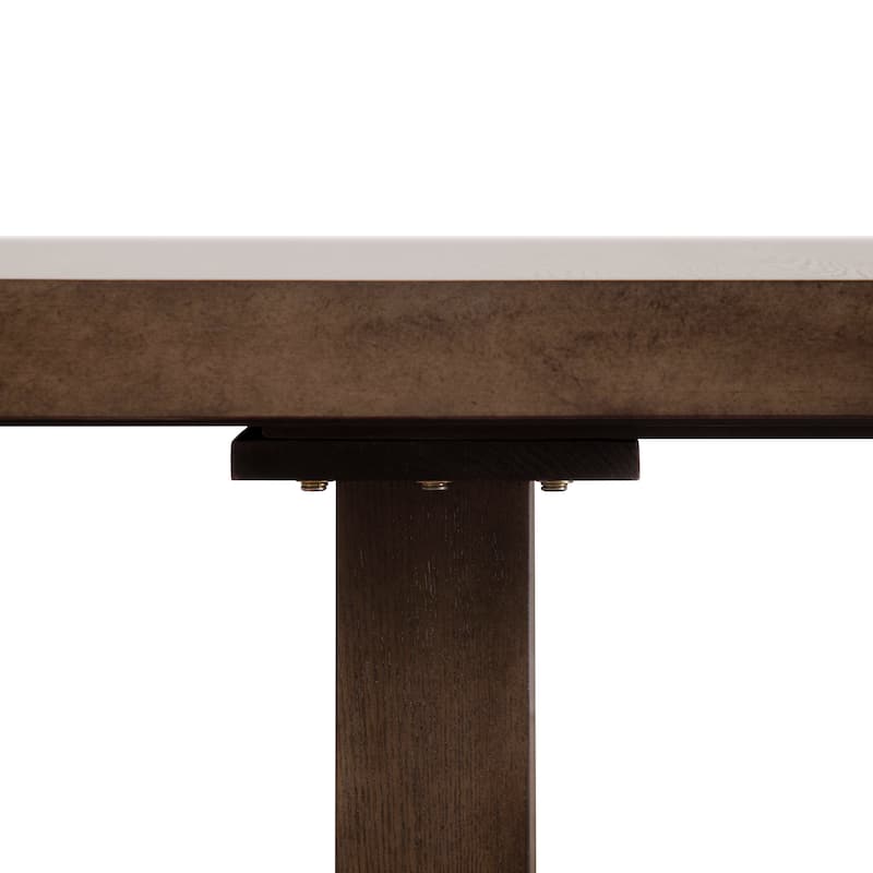 Furniture of America Liora Modern Solid Wood 7-Piece Expandable Dining Table Set