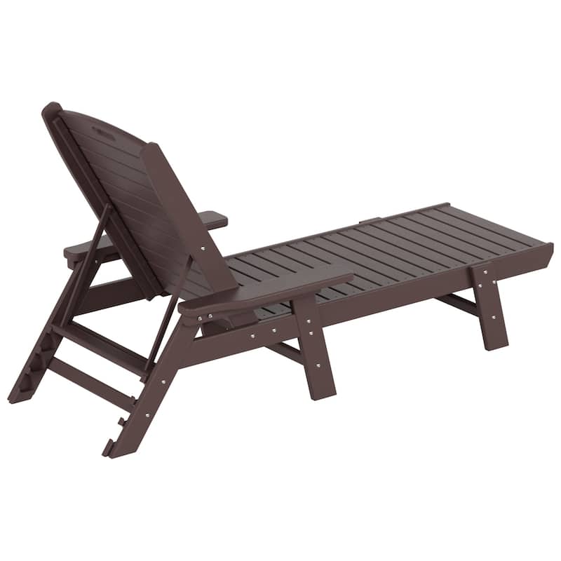 Laguna Hdpe All Weather Outdoor Patio Pool Reclining Chaise Lounge (Set Of 2)
