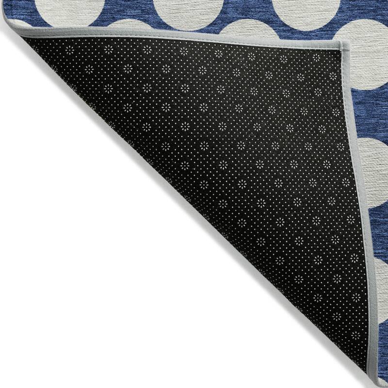 HomeRoots Polka Dot Transitional Rectangle Outdoor Rug