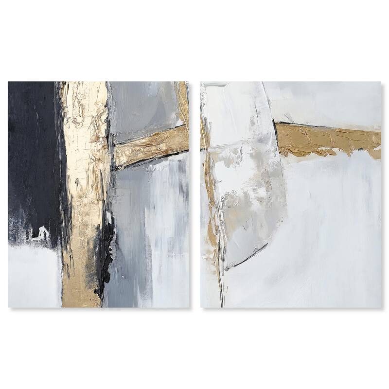 Cracks of Creation II Canvas Set of 2 by Art Remedy, Gallery Wrapped - 36" x 45"