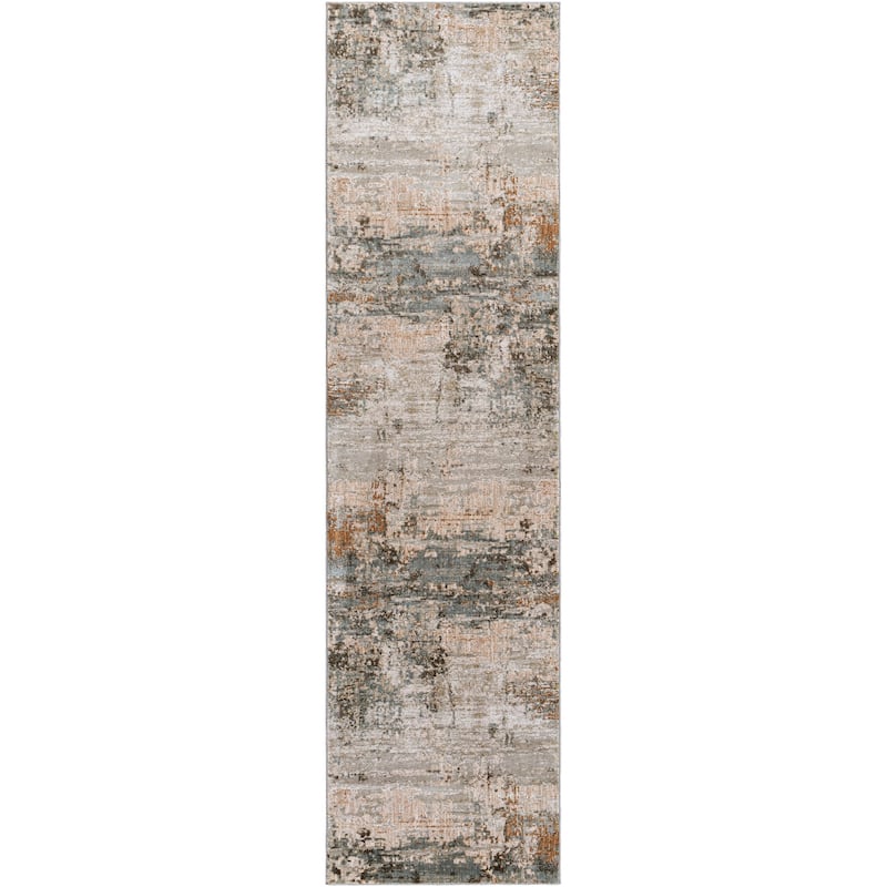 Livabliss Casual Brunswick Abstract Area Rug - 2'7" x 10' - Earth