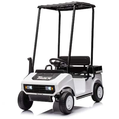 24V Dual-Seat Kids Ride-On Car w/ Parent Remote, Bluetooth & Canopy