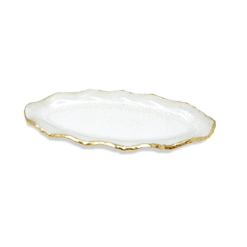 Glass Plate with Scalloped Rim