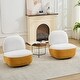 preview thumbnail 8 of 47, 2-Piece Chenille Color Blocking Swivel Chairs Set