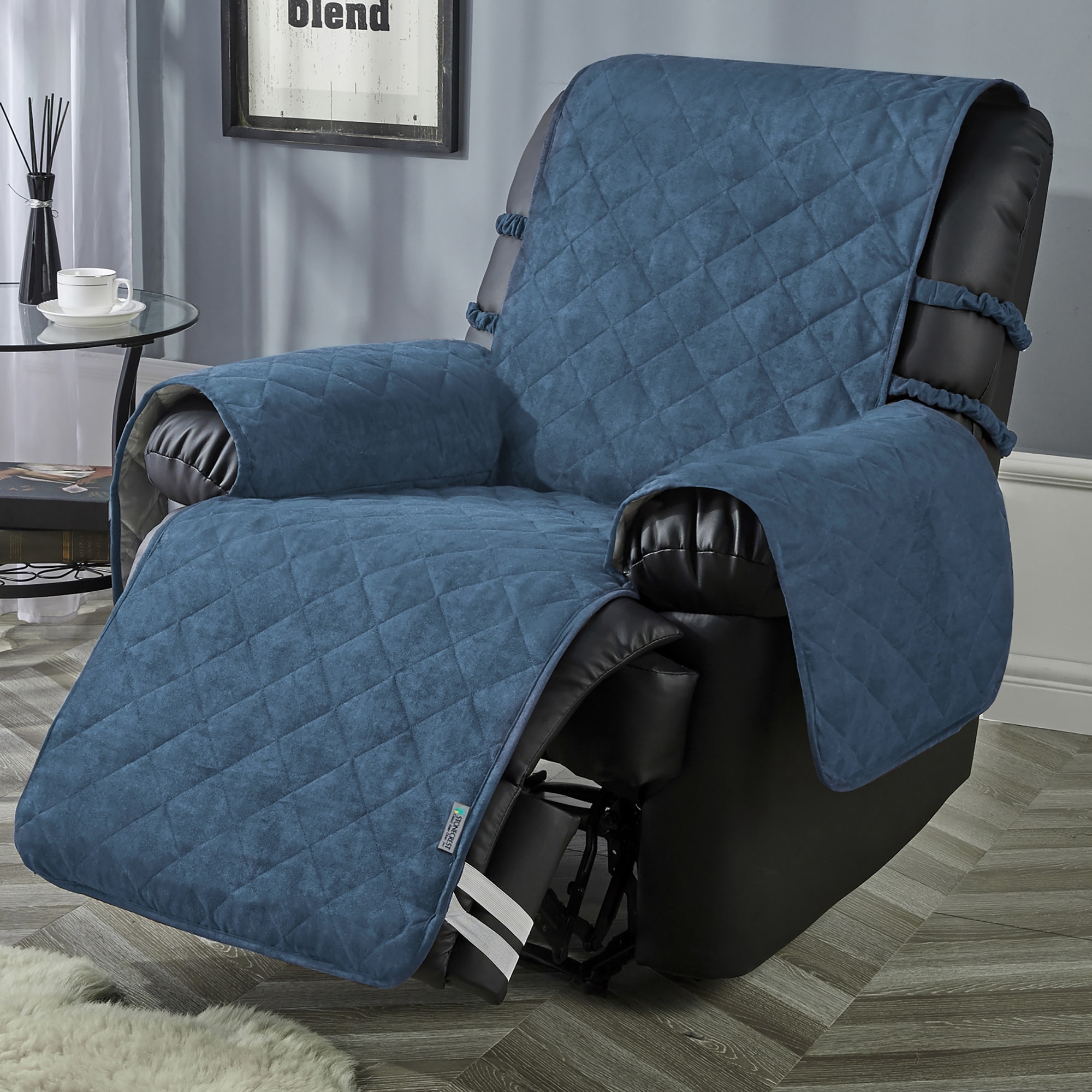 Stonecrest Non Slip Recliner Chair Cover, Waterproof Faxu Suede