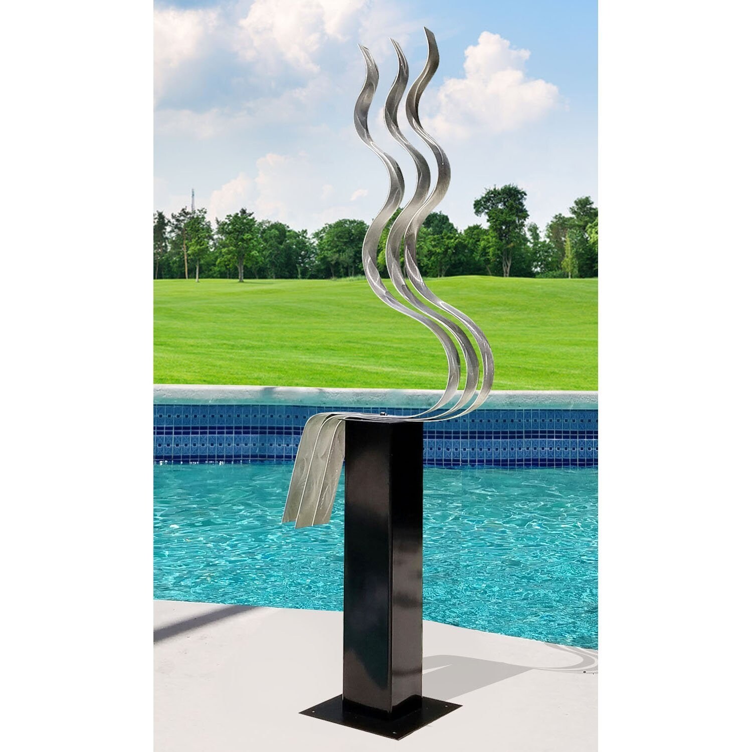 Shop Statements2000 Large Silver Abstract Metal Sculpture Garden