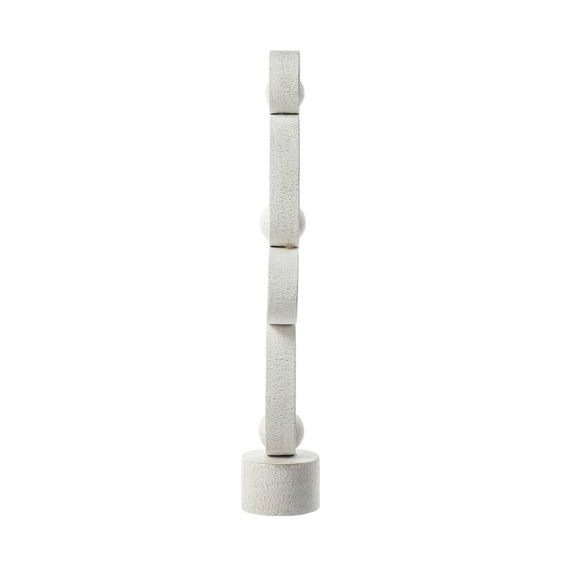 Glitzhome 25.50"H Modern Abstract Black White Metal Sculpture Table Decor
