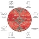preview thumbnail 12 of 15, SAFAVIEH Tucson Bhagvati Transitional Machine Washable Rug 6' Round - Rust/Green - Round