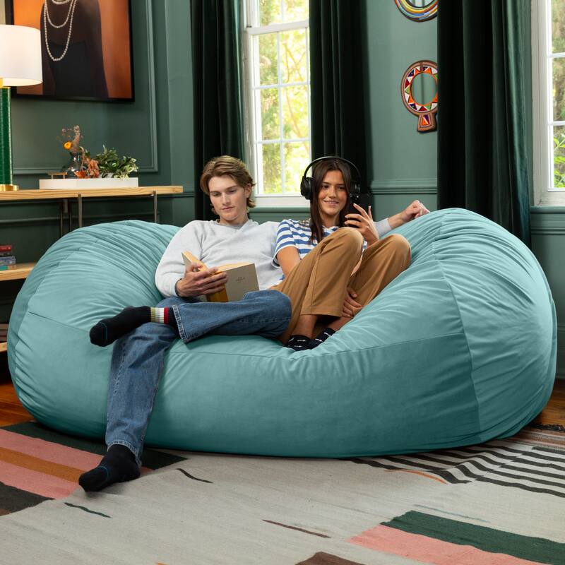 Jaxx Grand Lounger 7 Foot Bean Bag Sofa -Lush Velvet