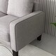 preview thumbnail 23 of 23, 2 Piece Sofa Sets with Solid Wood Legs & Storage, Modern Upholstered 3-Seat Sofa Loveseat Couch Set Furniture for Living Room