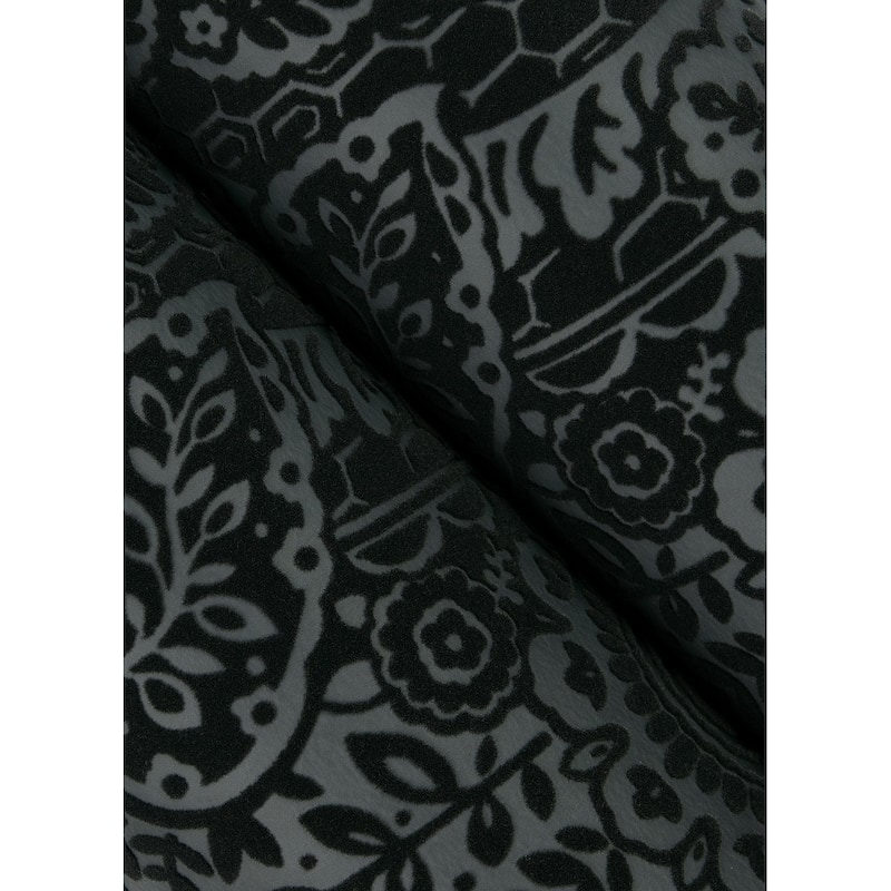 A-Street Prints Maris Charcoal Flock Damask Wallpaper