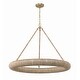 preview thumbnail 1 of 5, Oakley 1 Light Soft Gold Chandelier - 32"W x 3.5"H x 32"D
