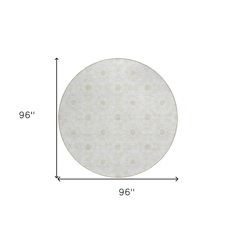 HomeRoots Floral Medallion Transitional Rectangle Outdoor Rug