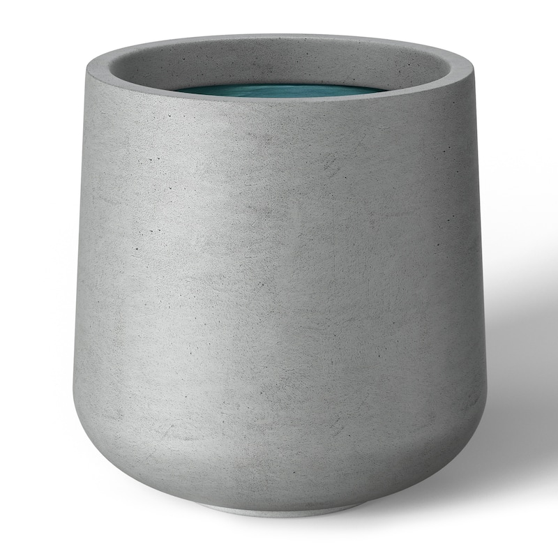 Tall Concrete Round Plant Pots / Large Indoor and Outdoor flower Planters