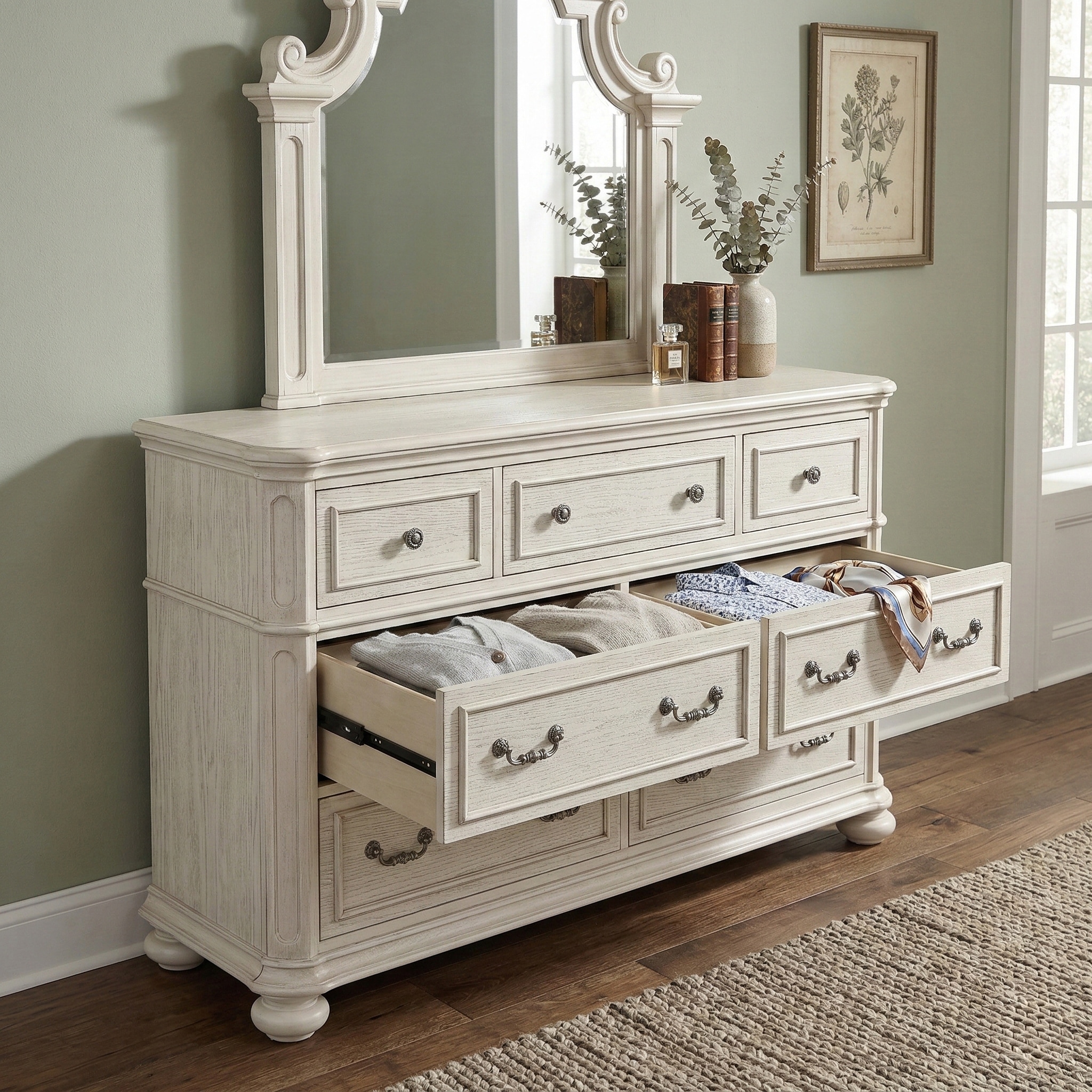 white round dresser Maylilly and Mirror in by Ashley This enchanting set with six spacious drawers is sure to make your little one feel like royalty. Radius 6 Drawer Dresser (66")