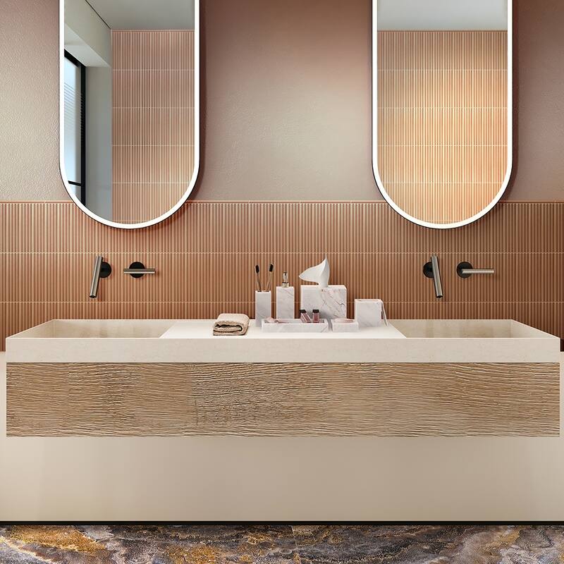 Apollo tile 2" x 8" Arte Matte Red Ceramic Tile (6.46 sq ft/case) - 60 Pack