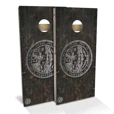 Nebraska Flag Vintage Outdoor Cornhole Board Set