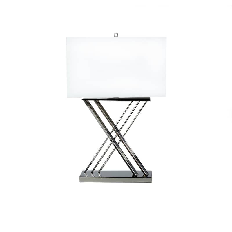 Finesse Decor X Shape Chrome Table Lamp - Chrome