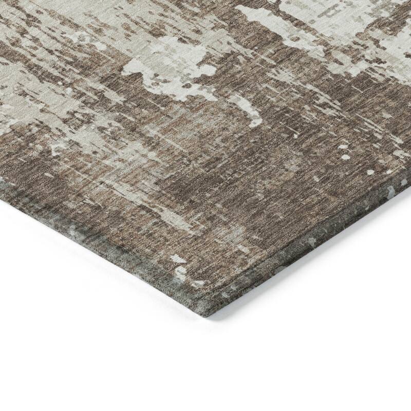 HomeRoots Abstract Transitional Rectangle Outdoor Rug