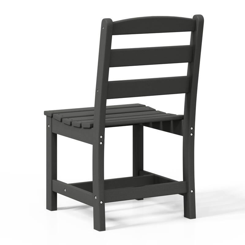Shoreside Outdoor Patio Armless Dining Side Chair