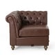 preview thumbnail 31 of 32, Castalia Chesterfield Tufted 7-seat Sectional Sofa by Christopher Knight Home - 114.00" L x 70.00" W x 31.50" H