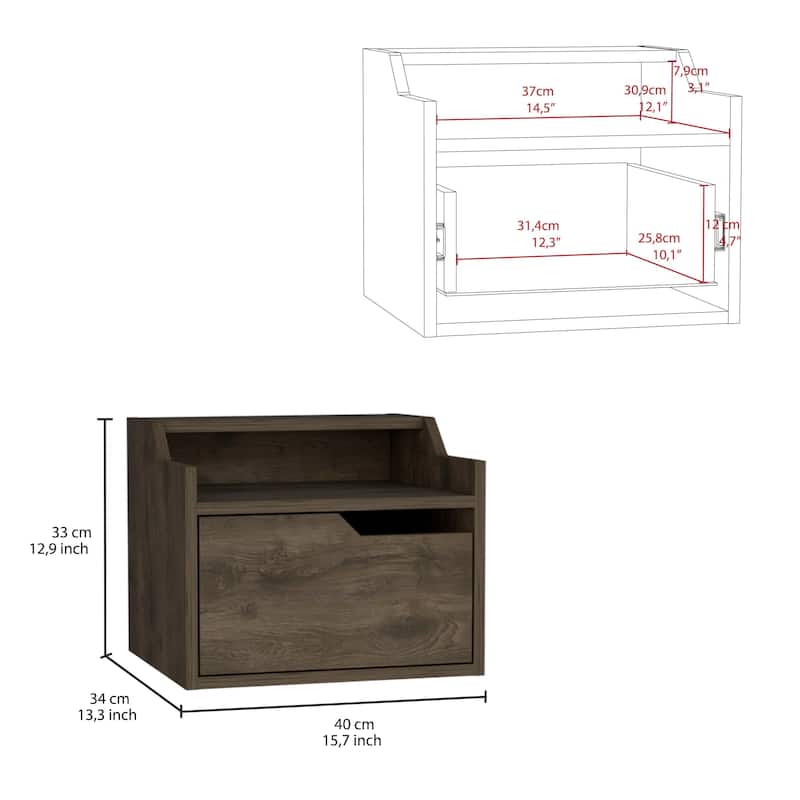 Busan 1-Drawer Modern Floating Nightstand