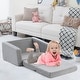 preview thumbnail 6 of 4, 2-in-1 Toddler Fold out Couch Children's Convertible Sofa to Lounger